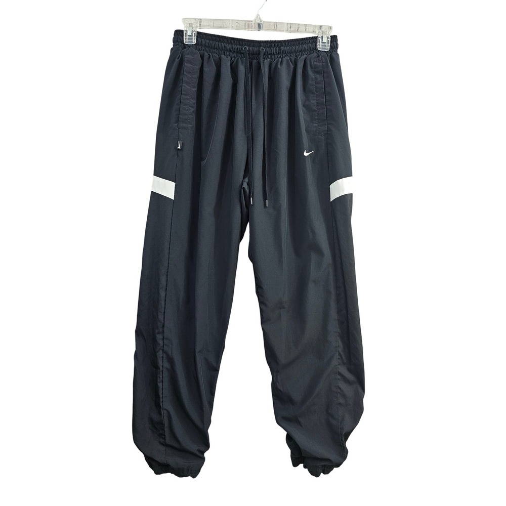 Nike Track Pants Mens Large Black Solid Mesh Lined Swoosh Joggers FZ0250-010